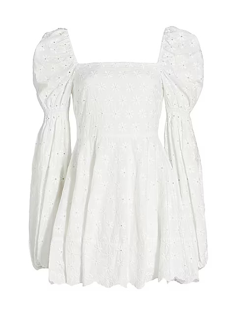 Wren Daisy Eyelet Mini Dress | Saks Fifth Avenue