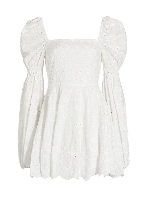 Wren Daisy Eyelet Mini Dress | Saks Fifth Avenue