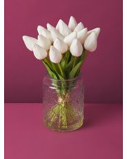 11in Artificial Tulips In Glass | HomeGoods