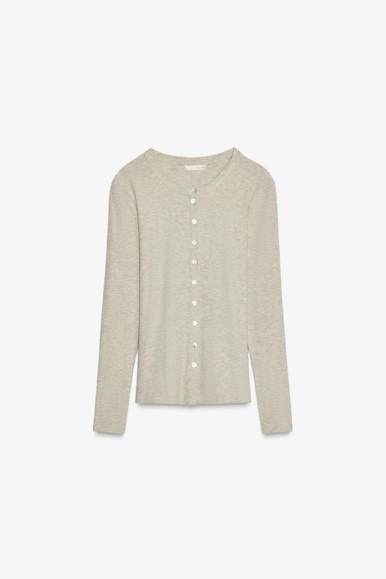 RIBBED SHIRT WITH BUTTONS | Zara US