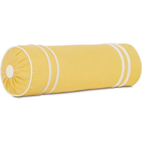 Bree 9x24 Outdoor Bolster Pillow, Yellow | One Kings Lane