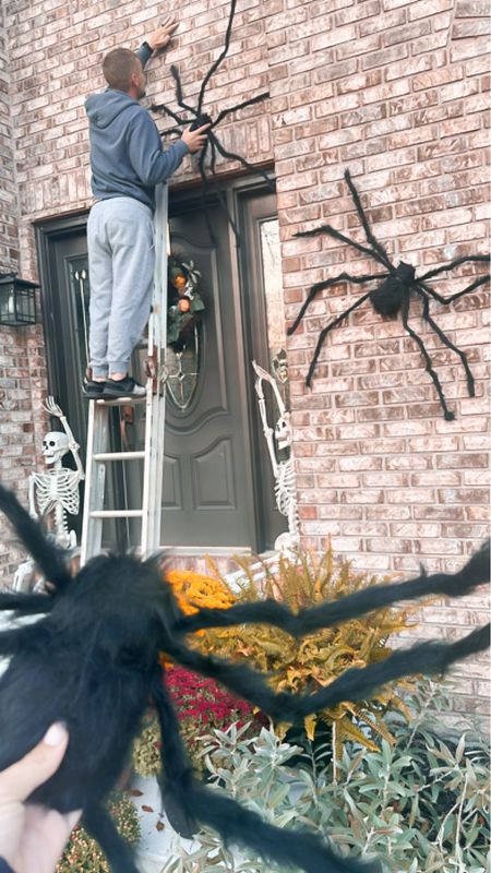 Halloween Decorations:
Outdoor Spiders
Hooks for spiders 
Skeletons

#LTKHoliday #LTKHalloween #LTKhome