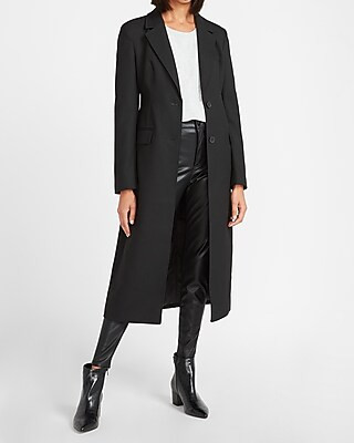 Notch Lapel Button Front Coat | Express