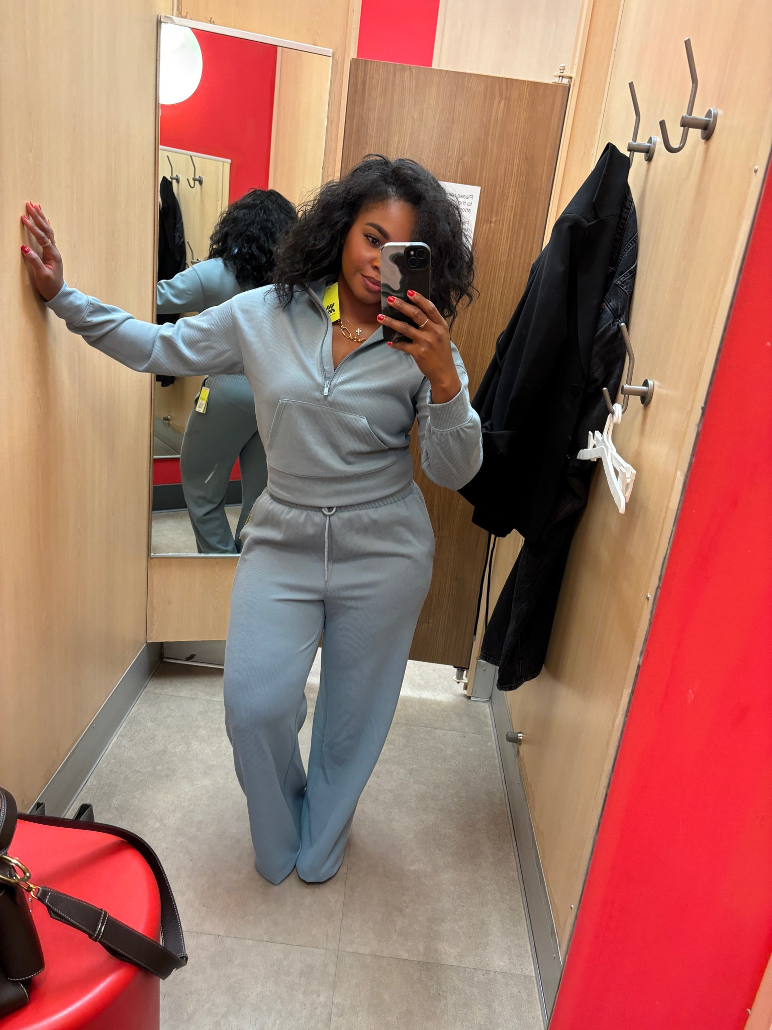 I may or may not have bought this in the other two colors that it came in. But it is absolutely so comfortable. What I will say is get your normal size in their pants because as you wear them, they will relax. I made the mistake of getting the black set in a large in pants and now they are way too big right now. Wearing an extra small in the top and a medium in the pants. 


#LTKMidsize #LTKFindsUnder50