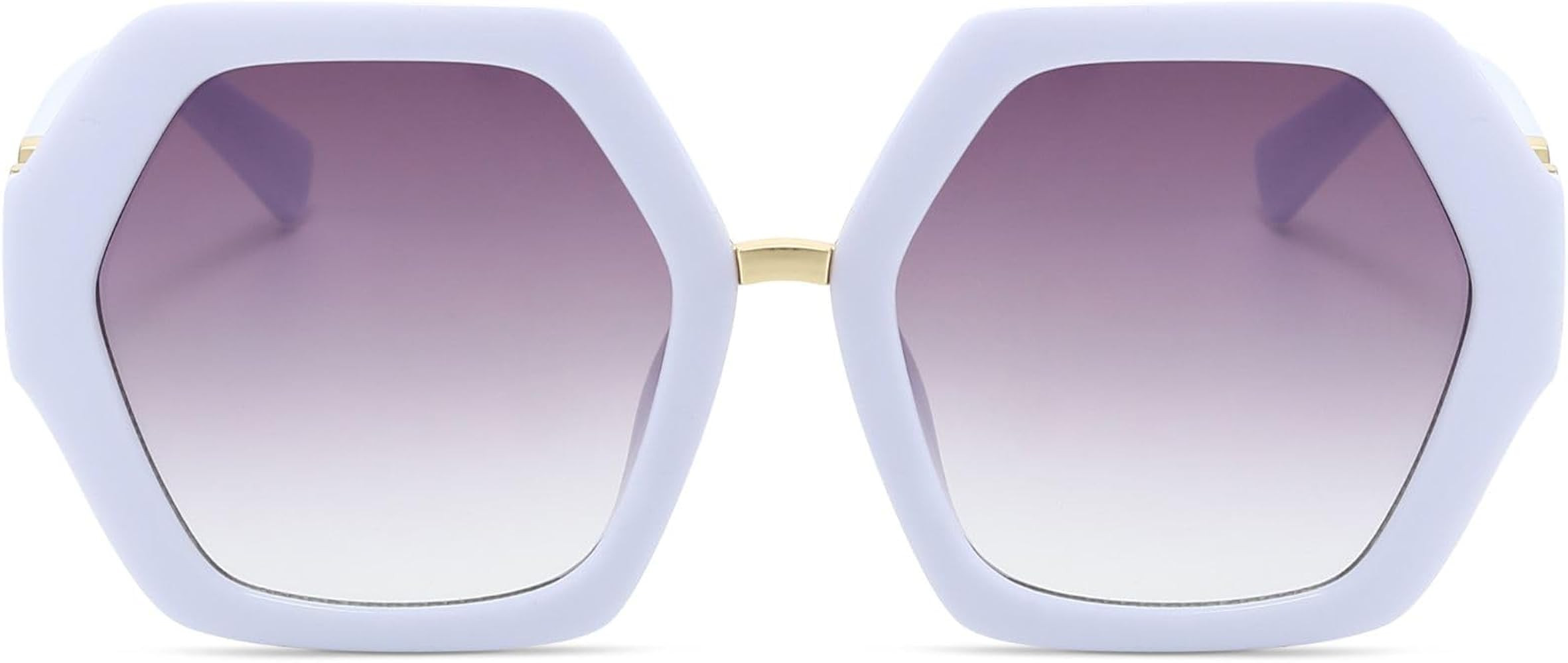 Hanj Hexagonal Retro Sunglasses for Women Oversized Vintage 60s 70s Square Sun Glasses Fashion Po... | Amazon (US)