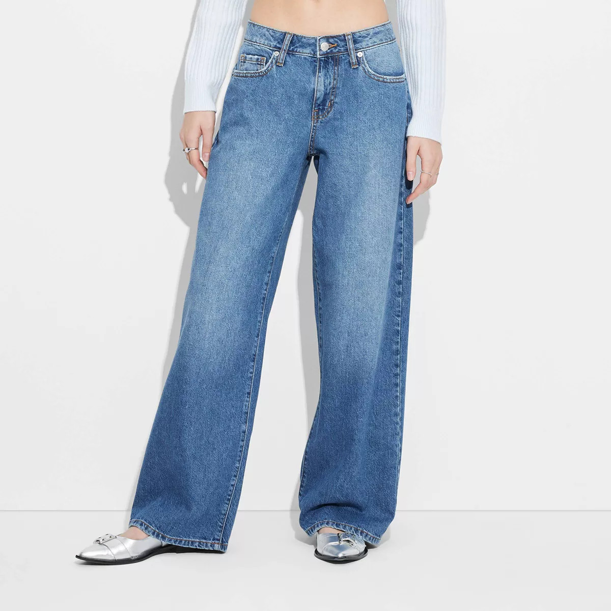 Women's Low-Rise Wide Leg Baggy Jeans - Wild Fable™ | Target