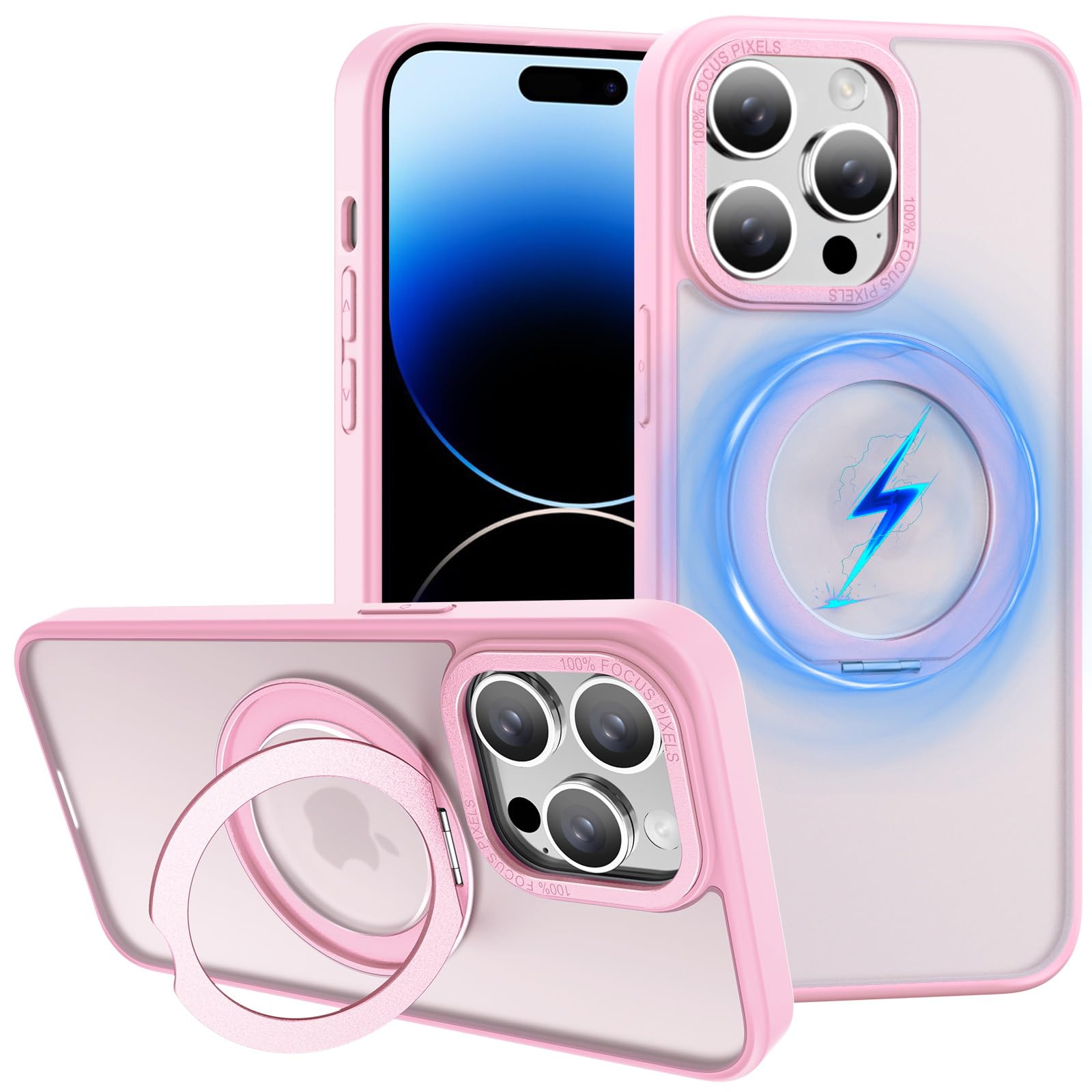 ZHK 360° Rotatable Ring for iPhone 14 Pro Case Magnetic, [Military Grade Drop Proof] [Translucen... | Amazon (US)