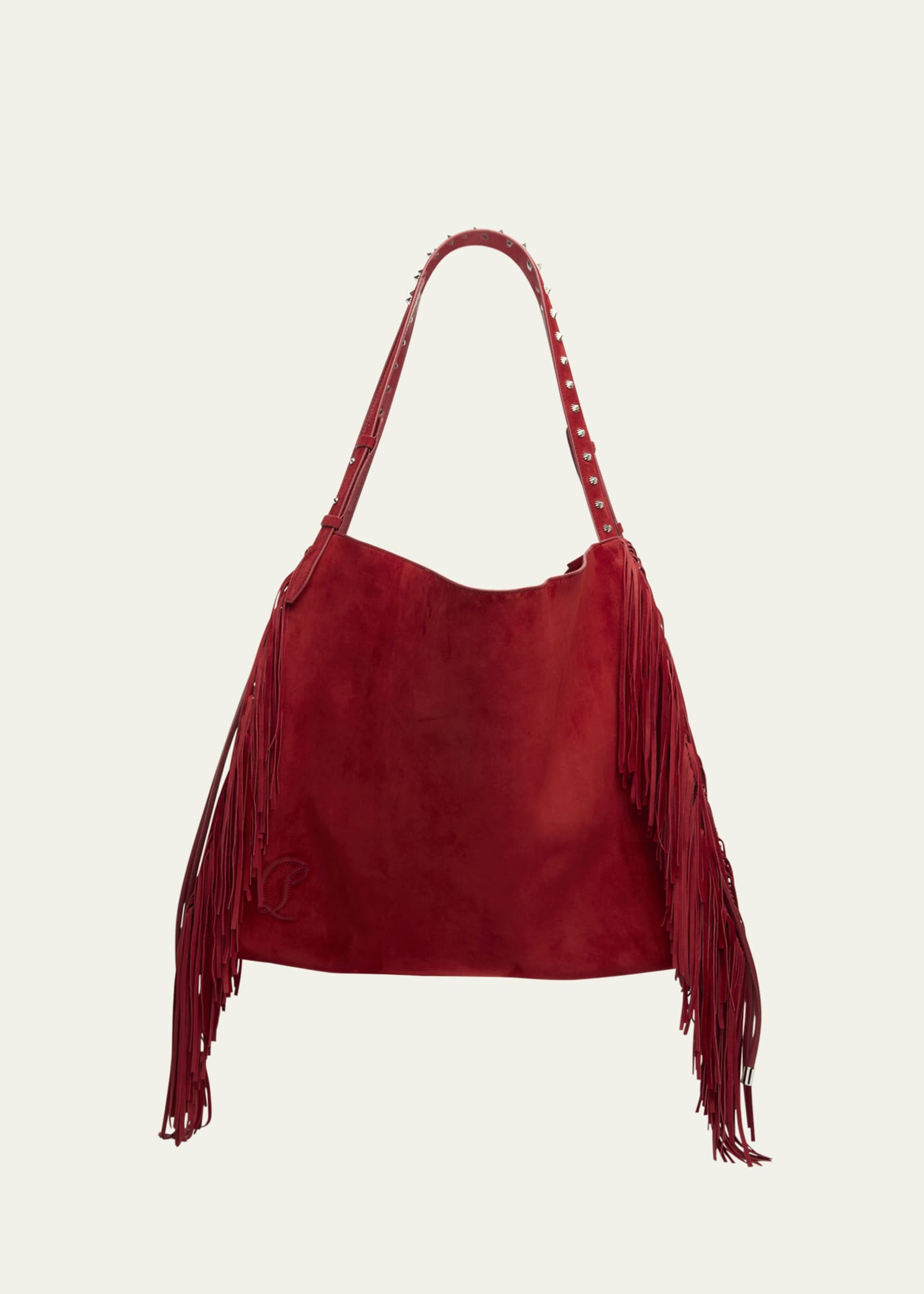 Christian Louboutin Baggy Fringed Tote Bag in Suede | Bergdorf Goodman