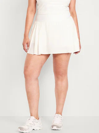 Extra High-Waisted StretchTech Pleated Skort | Old Navy (CA)