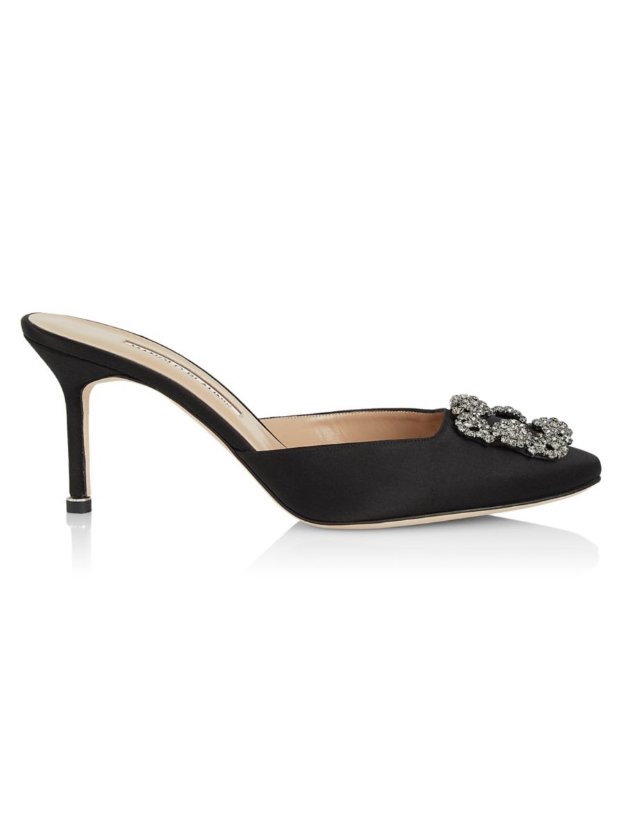 Hangisi 70MM Crystal Buckle Mules | Saks Fifth Avenue