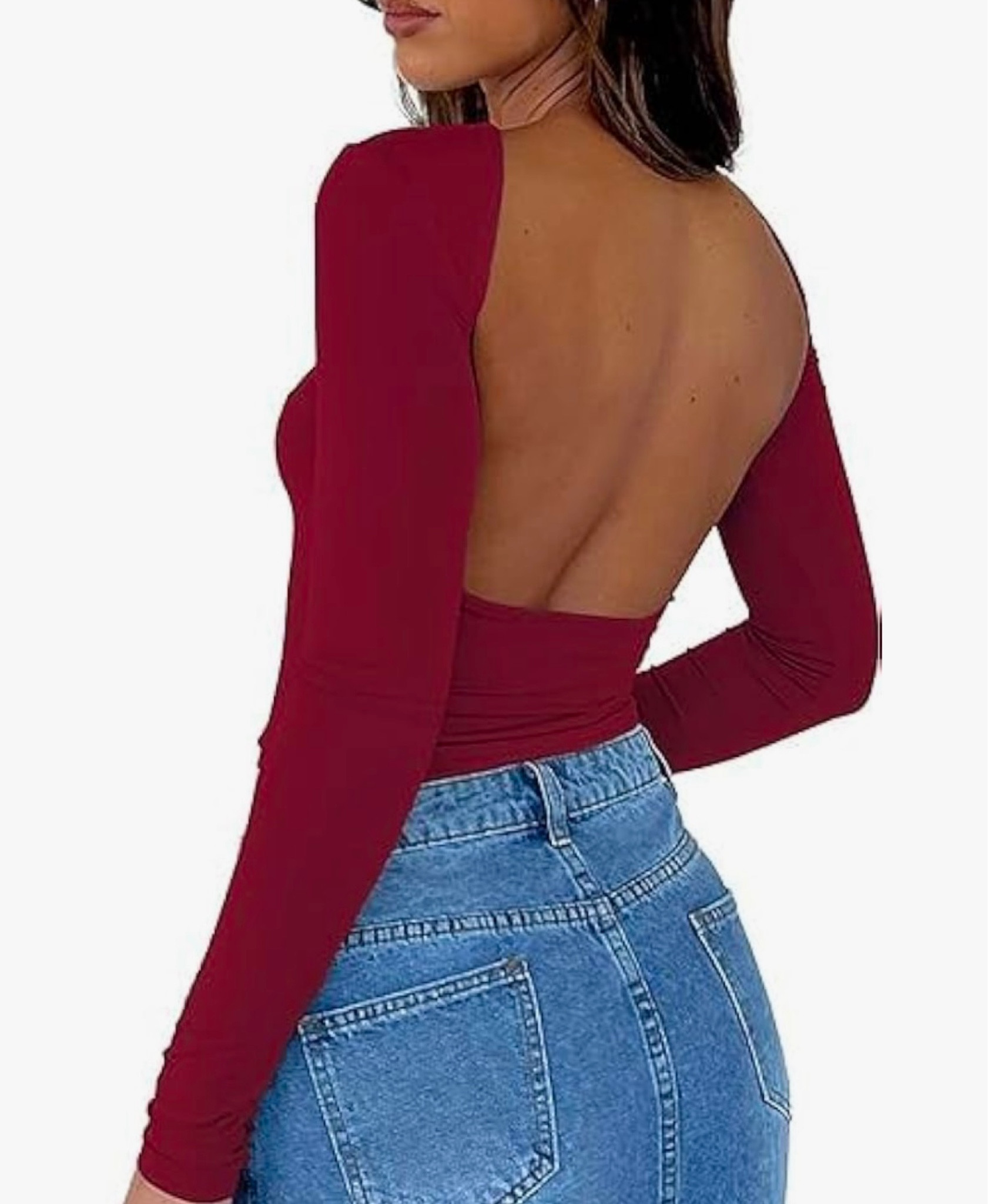 Waiting patiently for this top to come, can’t wait to try it on! This long sleeve sexy low back top is perfect for something to wear to a night out, pair with jeans a skirt leggings anything and this will make any outfit fun!

#LTKStyleTip #LTKSeasonal #LTKFindsUnder50