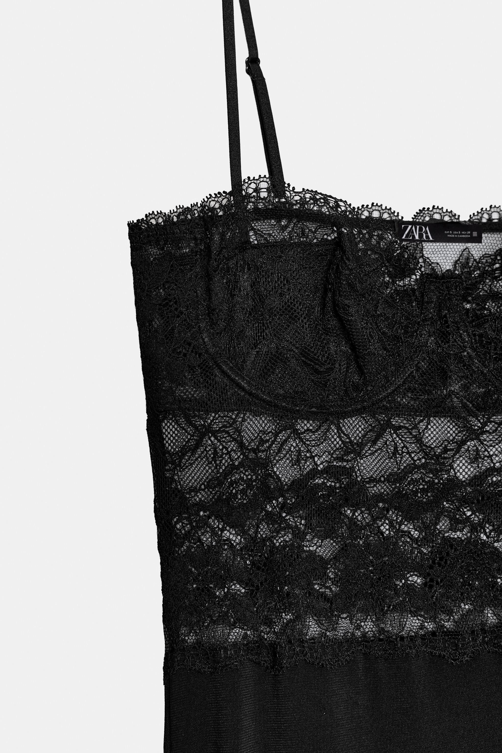 DRESS WITH LACE DETAIL | Zara UK
