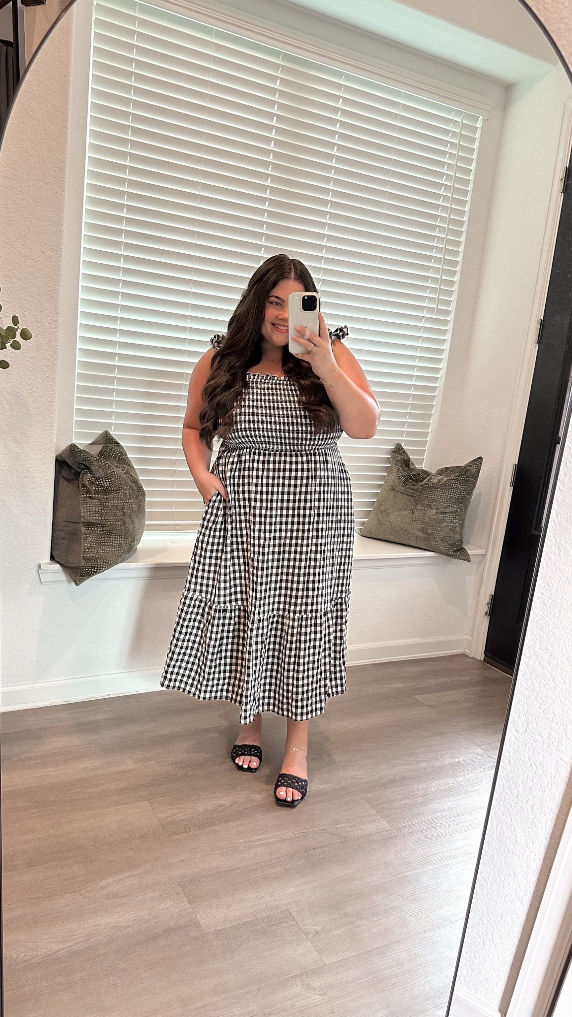 Church outfit. Church dress. Gingham dress. Smocked dress. Midi dress. Maxi dress. Amazon fashion. Amazon dress. Fall transition. Fall transition dress. black sandals. Low heel sandals.

#LTKSeasonal #LTKFindsUnder50 #LTKStyleTip