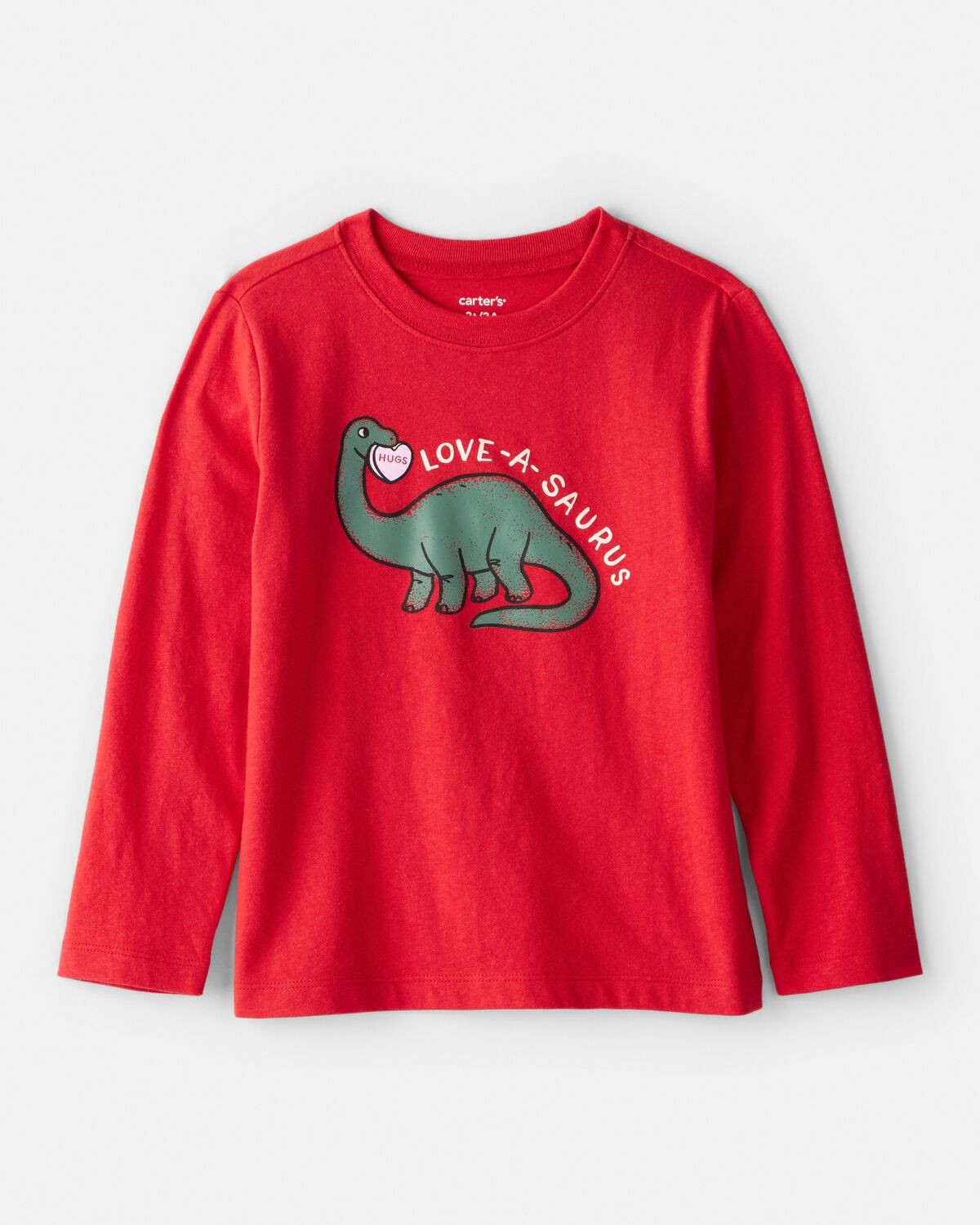 Toddler Boy Dinosaur Long-Sleeve Graphic Tee - Red | Carter's Inc