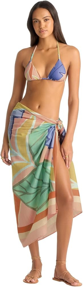 Women's Swimwear Shell Stripe Samara Sarong Swimsuit Cover Up | Amazon (US)