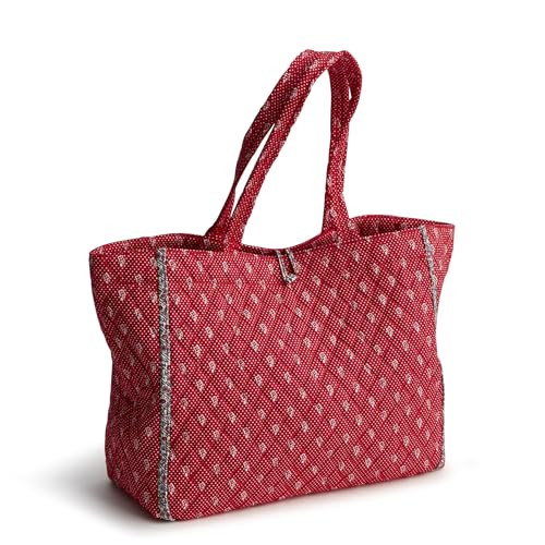 Vera Bradley Women's Premium Cotton Hathaway Tote, Dotty Floral, One Size | Amazon (US)