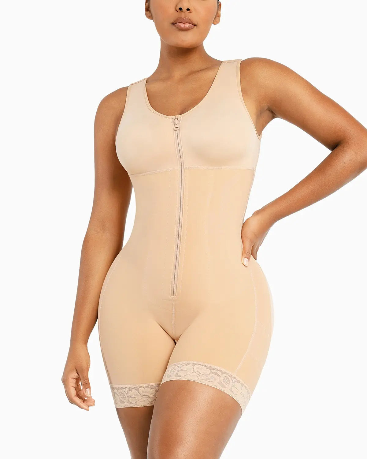 Bare Essentials™ AirSlim® Full Coverage Sculpting Bodysuit - Beige / 2X | Shapellx Affiliate Program