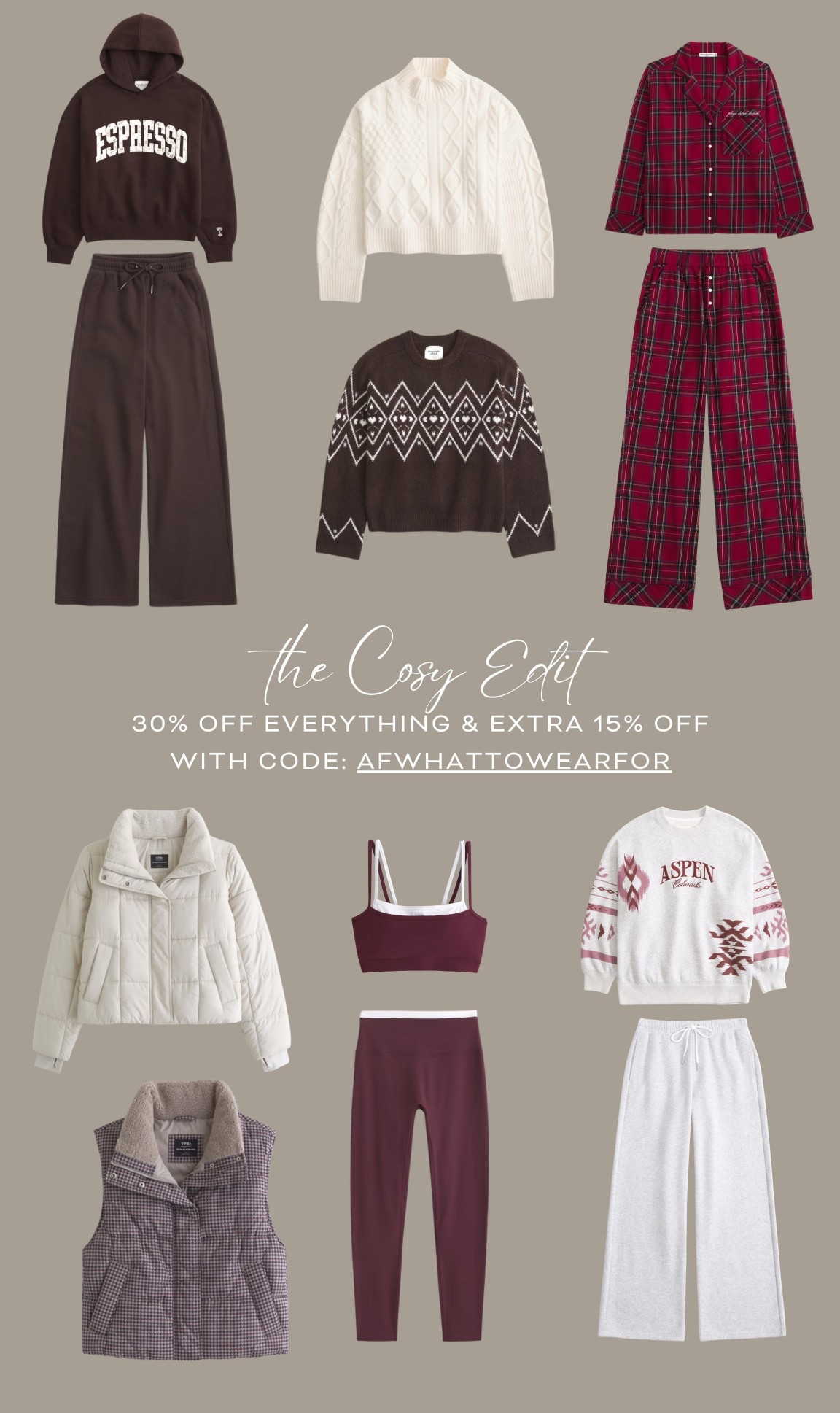 The Cosy Edit ❄️ 30% off everything & extra 15% off with code: AFWHATTOWEARFOR

#LTKCyberWeek #LTKuk #LTKgiftguide