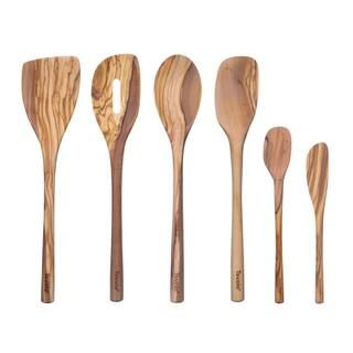 Spectrum Olivewood Utensil Utensils for Meal Prep and Cooking (Set of 6) 60140-90 | The Home Depot