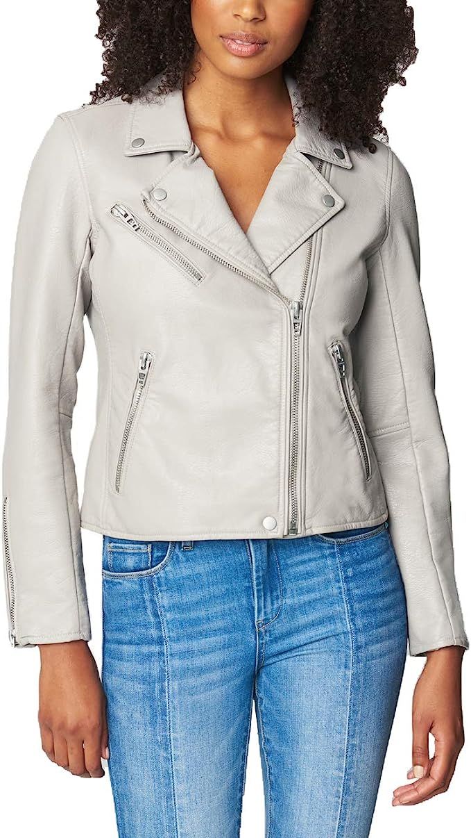 [BLANKNYC] Womens Luxury Clothing Semi Fitted Vegan Leather Motorcycle Jacket | Amazon (US)