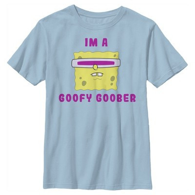 Boy's SpongeBob SquarePants I'm A Goofy Goober T-Shirt - Light Blue - X Large | Target