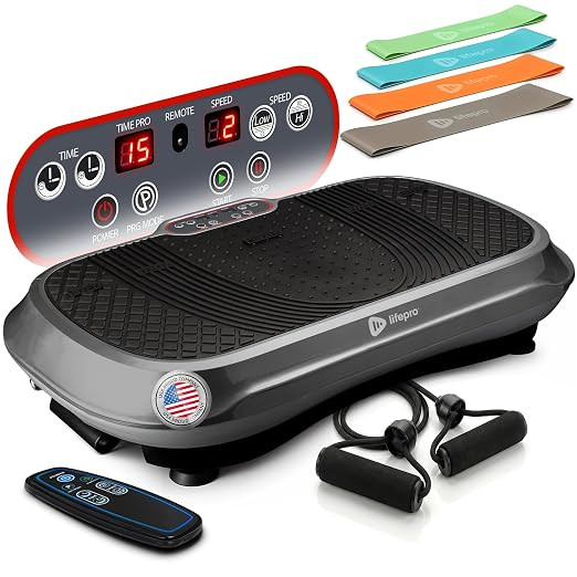 Lifepro Waver Vibration Plate Exercise Machine with 99 Speeds & 10 Presets | Resistance Bands, No... | Amazon (US)