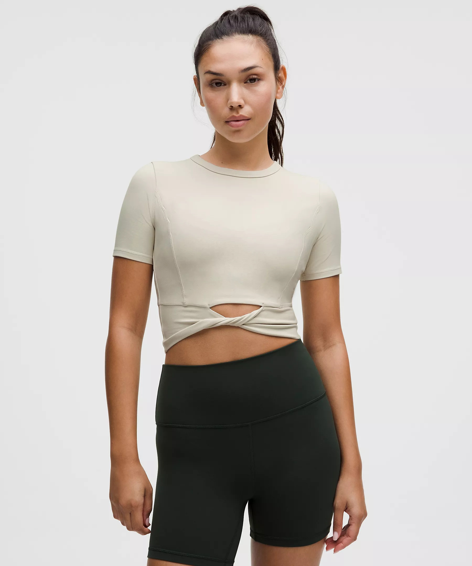 Cropped Nulu Twist-Hem Short-Sleeve Shirt | Lululemon (US)