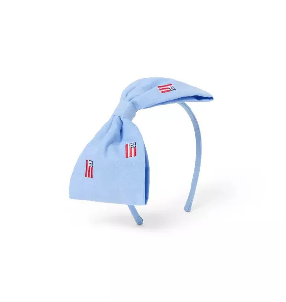 Embroidered Flag Bow Headband | Janie and Jack