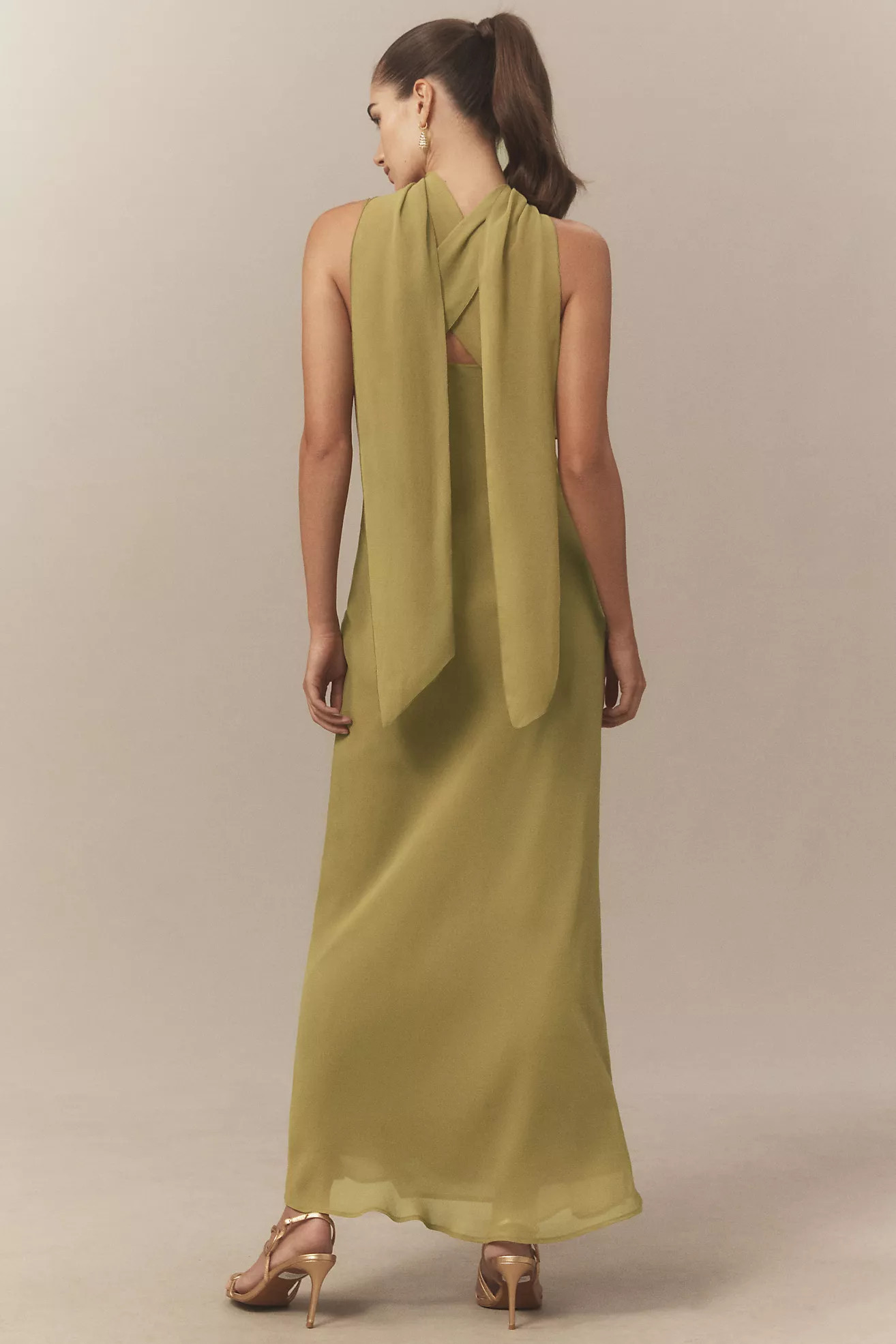 BHLDN Scarf Detail Slip Maxi Dress | Anthropologie (US)