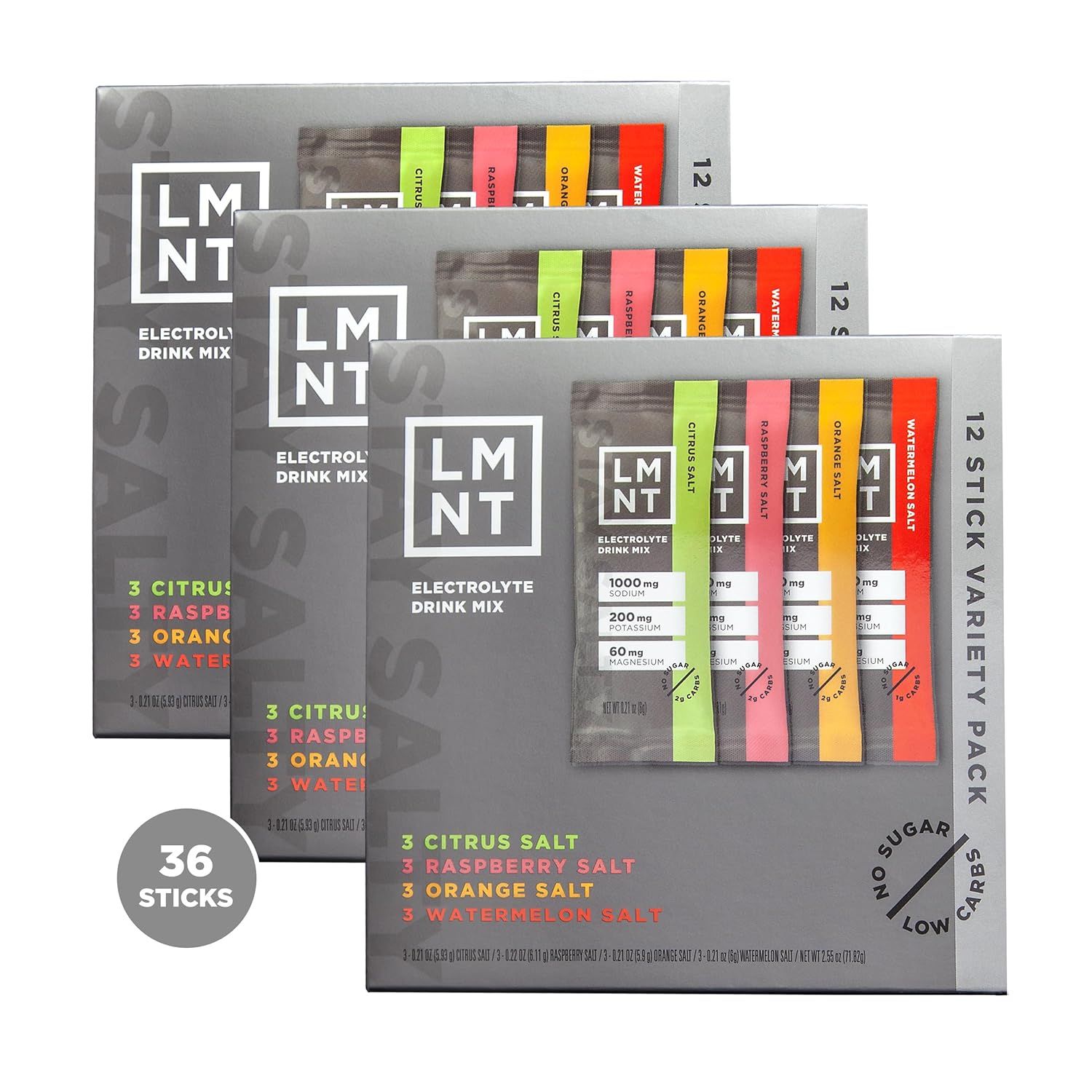 LMNT Zero-Sugar Electrolytes - Variety Pack Bundle - Hydration Powder Packets | No Dodgy Ingredie... | Amazon (US)