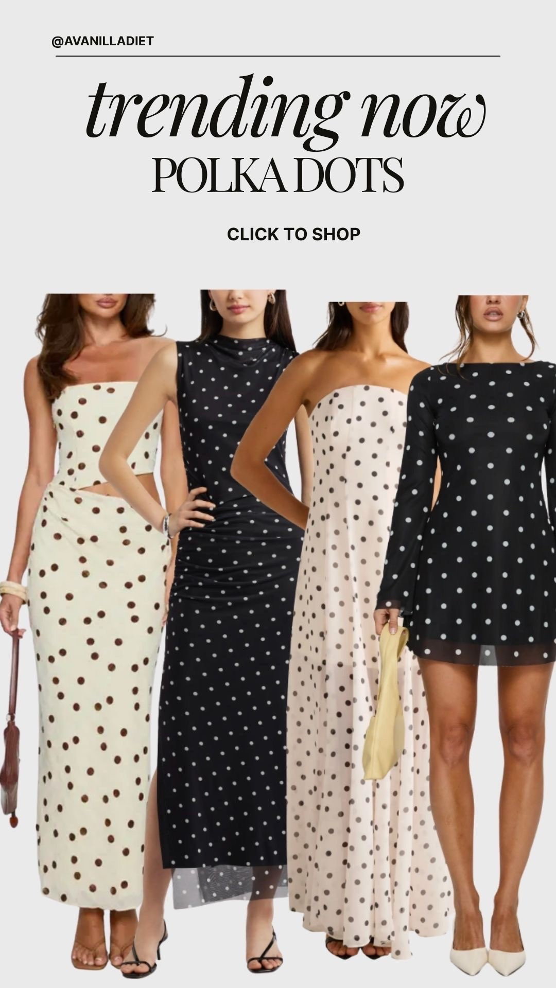 ⚫️⚪️ Trending now: polka dots ⚪️⚫️

#polkadottrend #trendingnow #femininefashion #ltkstyle #summertrends #styleinspo


#LTKSeasonal