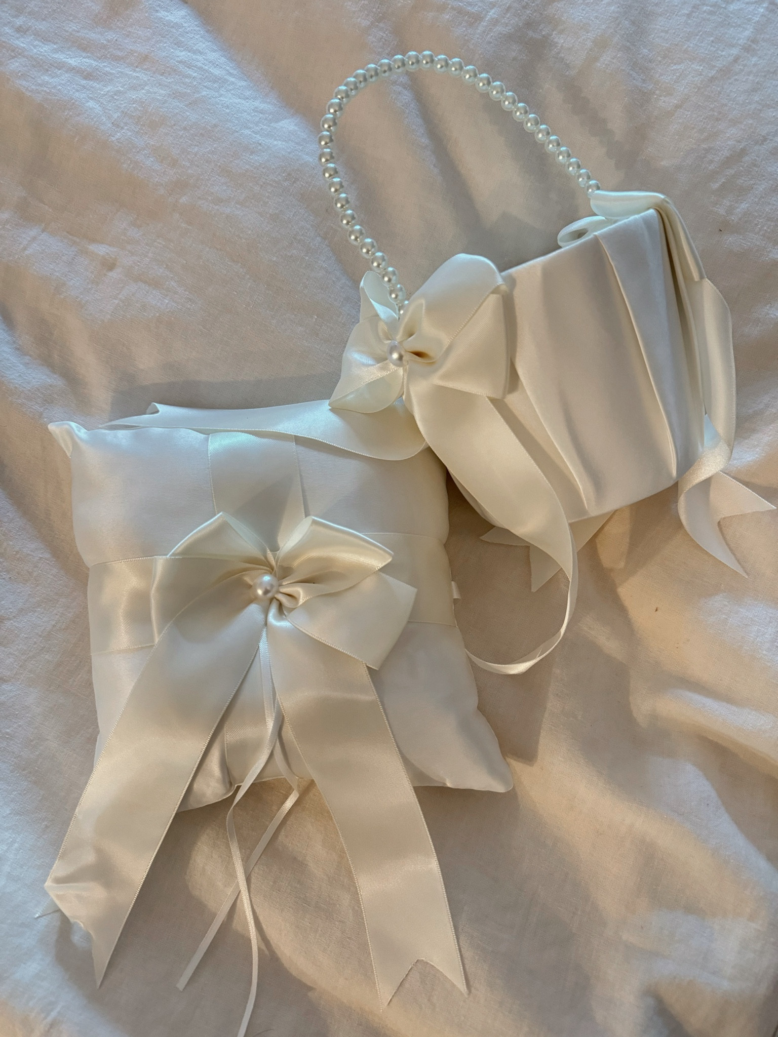 Flower-girl and Ring-bearer Pearl sets. Pearl flowergirl basket and Pearl pillow. Great quality and super cute. Matching sets! 🤍


#LTKWedding