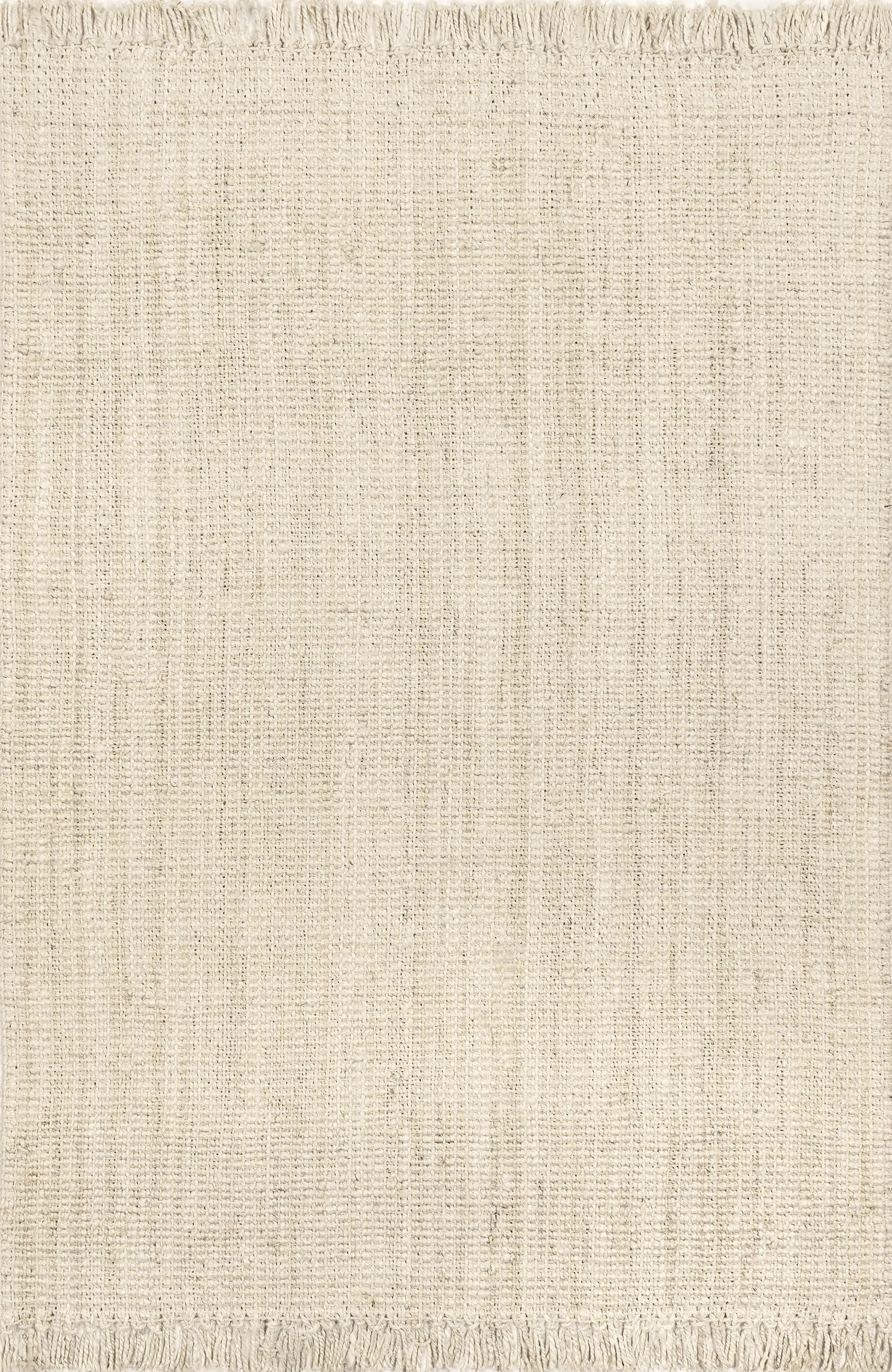 Chunky Jute Tasseled Rug | Off White | Rugs USA