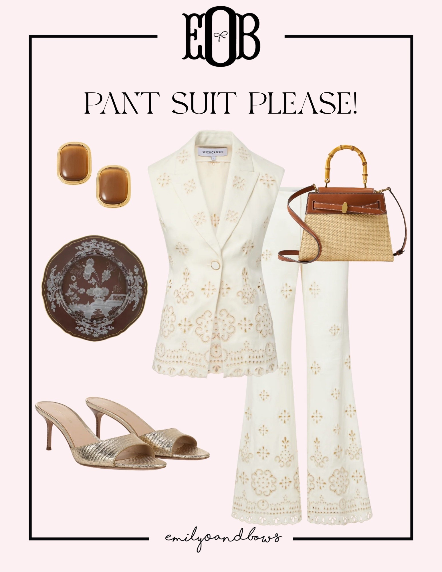 Pant suit time! This lovely cream set is an amazing transitional piece for spring/summer! 