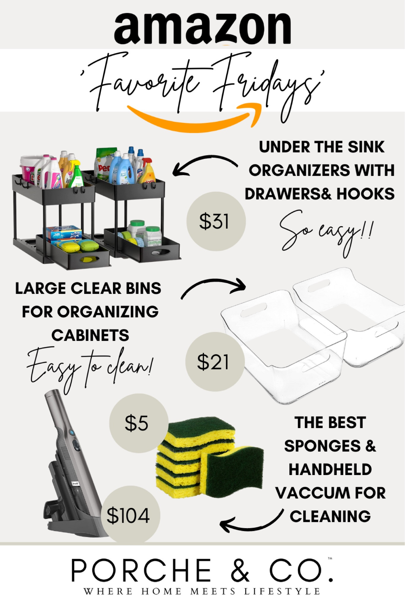 Amazon organization favorites for your cabinets or under the sink🧽🙌🏻 #amazon #spring #cleaning #springcleaning #kitchen

#LTKhome #LTKstyletip #LTKSeasonal