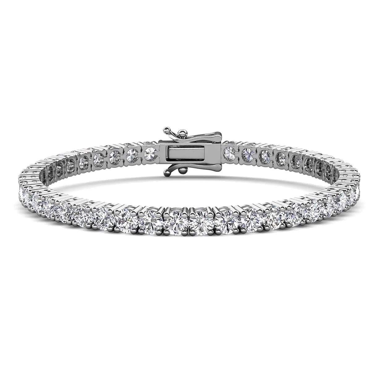 Cate & Chloe Kaylee 18k White Gold Plated Tennis Bracelet with Simulated Diamonds Gift for Women ... | Walmart (US)