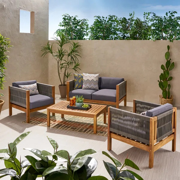 Silke 4 - Person Seating Group with Cushions | Wayfair North America