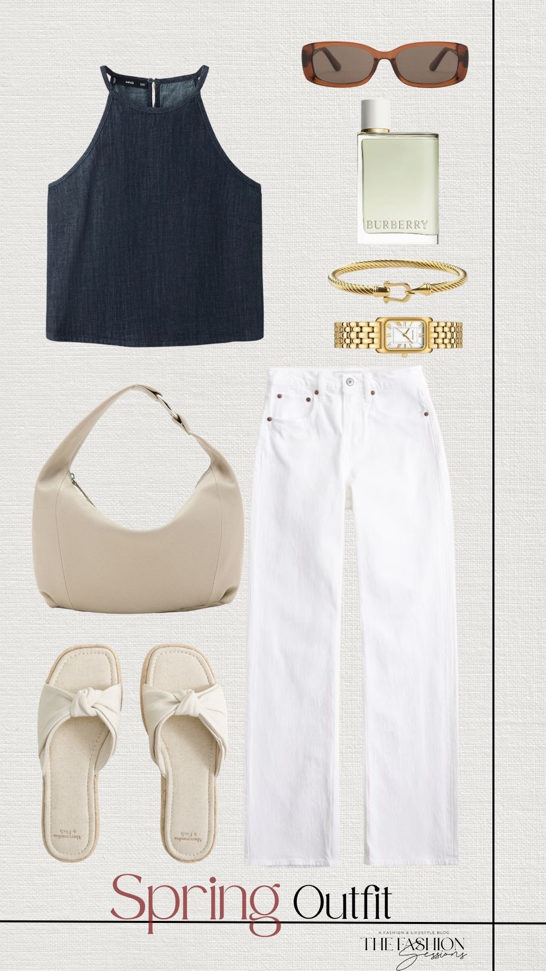 Spring Outfit | Denim Top | White Jeans | Cream Sandal | Burberry Perfume 

#LTKgrwm #LTKootd