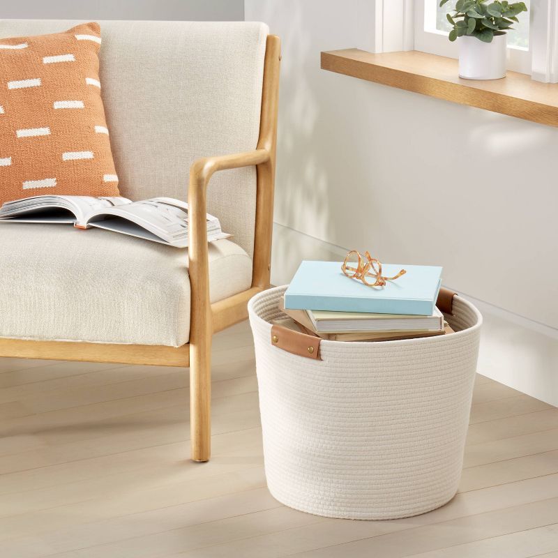 Decorative Coiled Rope Basket White - Brightroom™ | Target