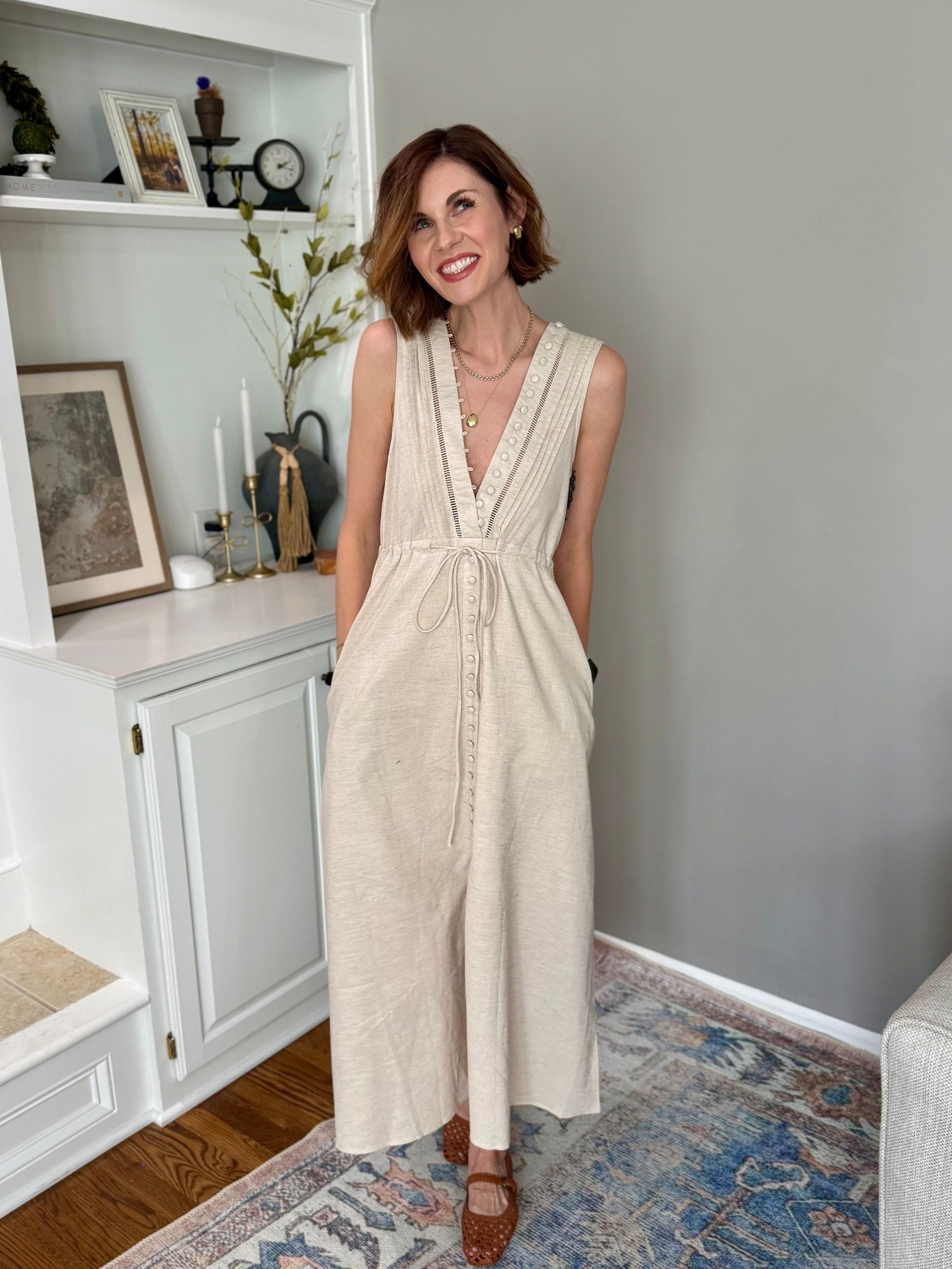 The details on this linen maxi dress from @Chicwish are so pretty! The tiny buttons are so pretty and functional! Hello nursing mamas .. and I paired it with these adorable flats from @amazon and some of my favorite waterproof jewlery from @Ana Luisa 

#chicwish #chicwishstyle 

Mothers day look | Mother’s Day gift idea | summer linen dress | spring wardrobe staple | waterproof jewelry | amazon finds | spring event look 

#LTKootd #LTKMothersDay #LTKSaleAlert