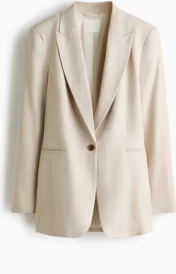 H&M Linen-blend Blazer | Nordstrom | Nordstrom
