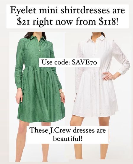 The most gorgeous dresses for any occasion! Dress these up or dress them down. Only $21 right now! #jcrew 

#LTKFindsUnder50 #LTKStyleTip