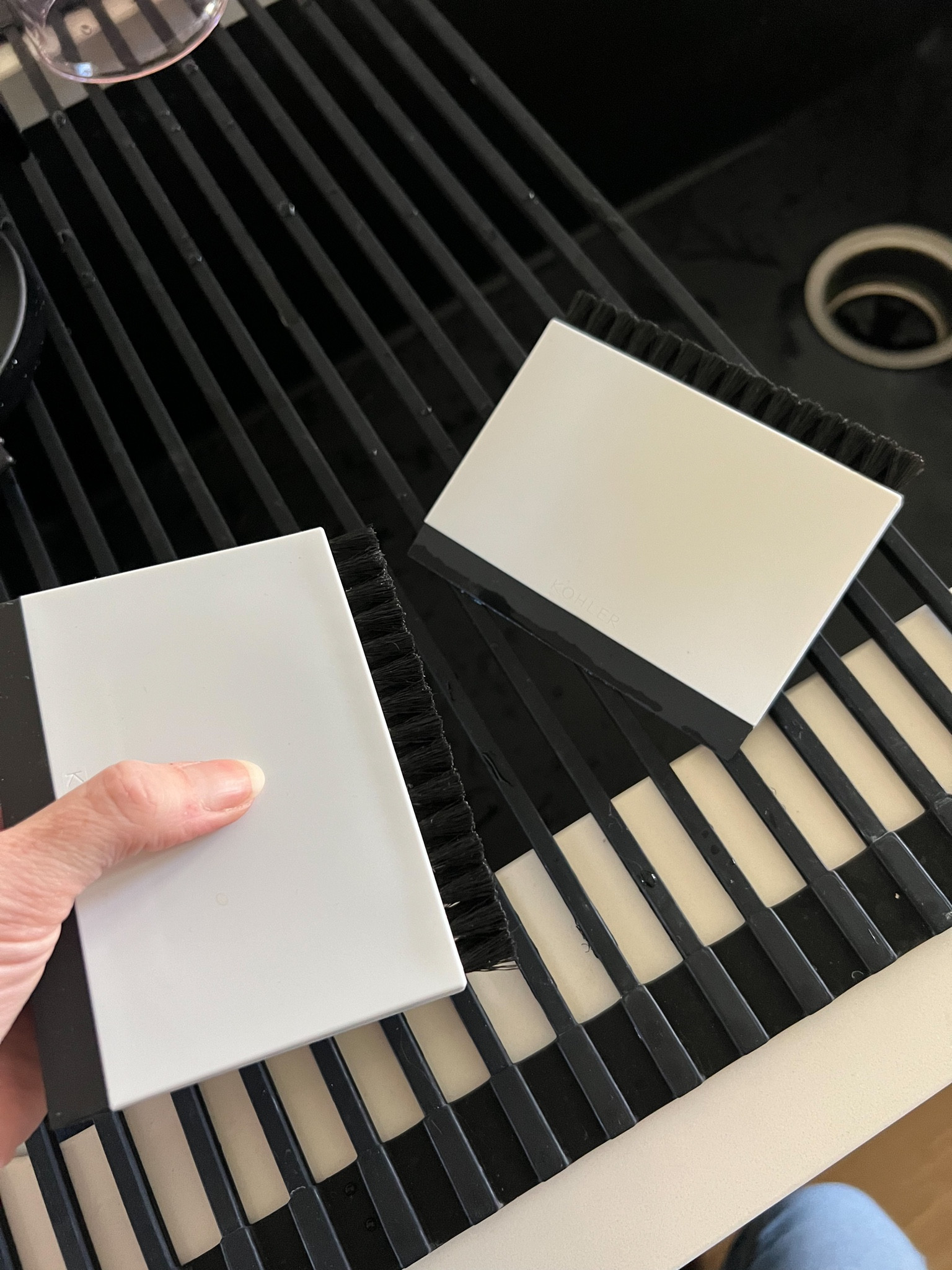 My kitchen must-haves! The drying rack rolls up to easily store away it’s so compact and convenient. The brush/ squeegee combo is a total game changer for cleaning my counters. 

#LTKunder50 #LTKhome