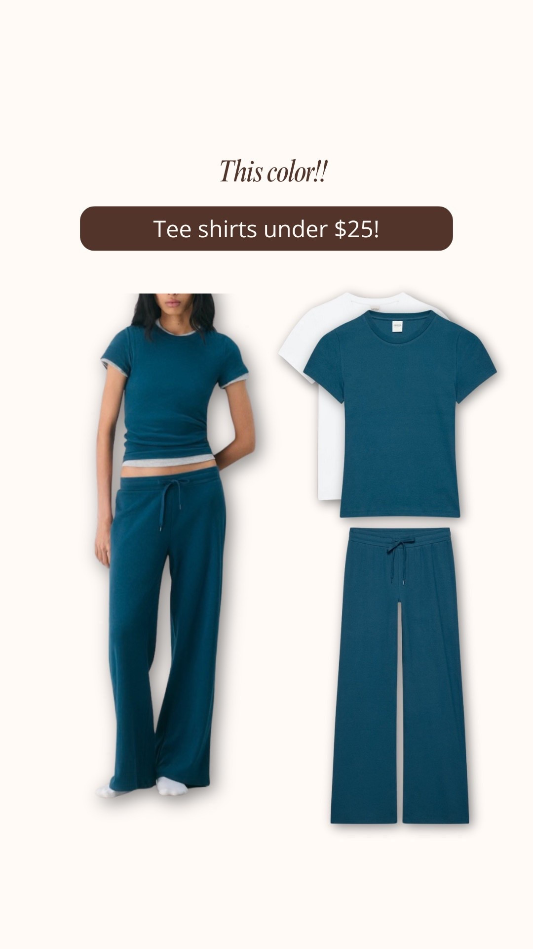 This is a go-to crewneck t-shirt designed to fit tight. It’s made from Aritzia's HomeStretch™ Rib — body-hugging, stretchy ribbed fabric with a cottony soft feel. For your everyday.
Vintage Wash: This unique wash is achieved through a special technique — instead of dyeing the fabric, we dye the finished garment for a dimensional, vintage look and soft feel.

These are mid-rise pants with a drawcord waist and a slim fit. They’re made with a heavyweight version of our beloved HomeStretch™ Rib — body-hugging, stretchy ribbed fabric with a cottony soft feel. Your everyday rib.

#LTKTravel #LTKSaleAlert #LTKFindsUnder100