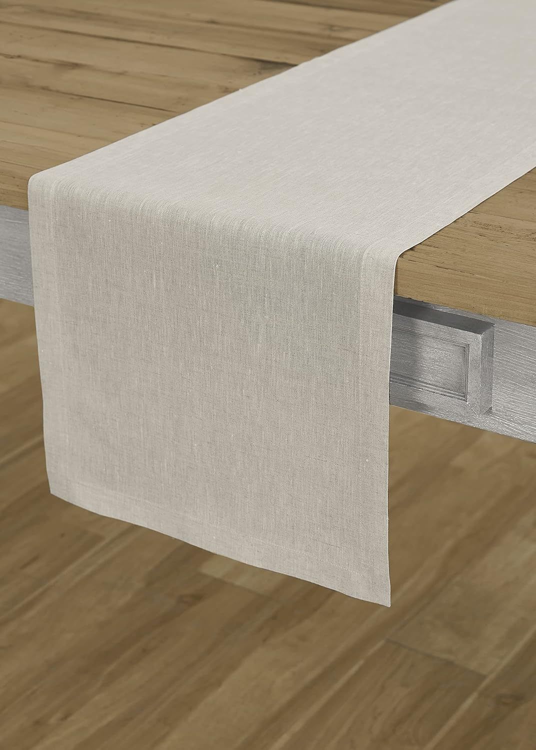 Solino Home Linen Table Runner 14 x 90 Inch – 100% Pure Linen Light Natural Table Runner – M... | Amazon (US)