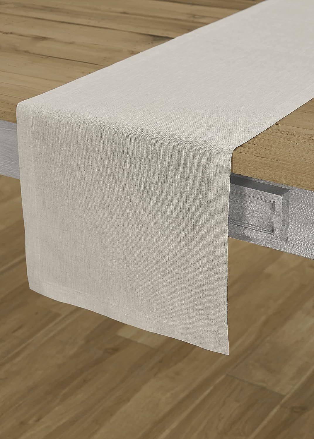 Solino Home Linen Table Runner 14 x 90 Inch – 100% Pure Linen Light Natural Table Runner – M... | Amazon (US)