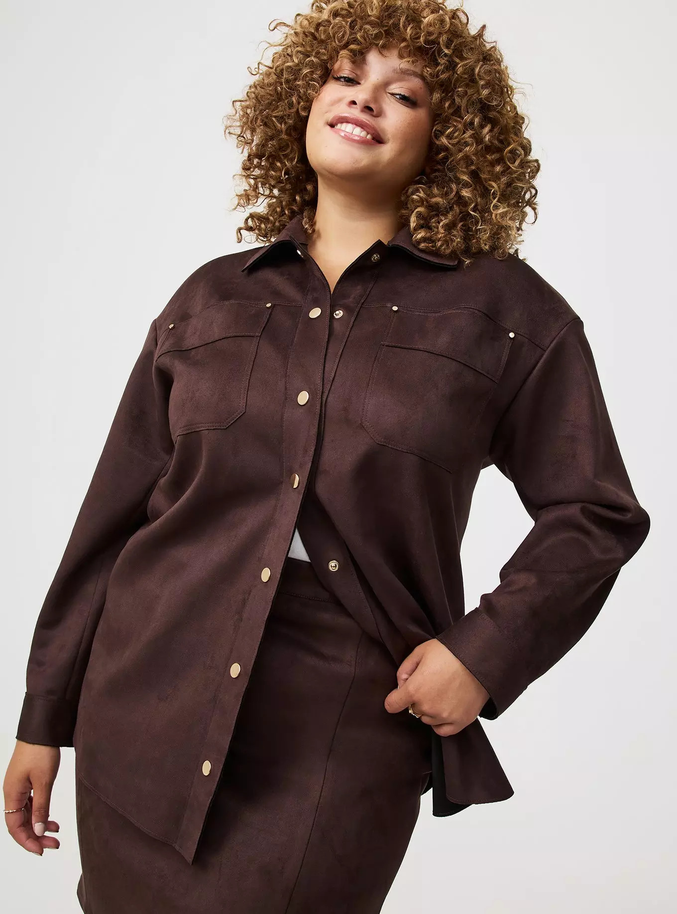 Faux Suede Shacket | Torrid (US & Canada)