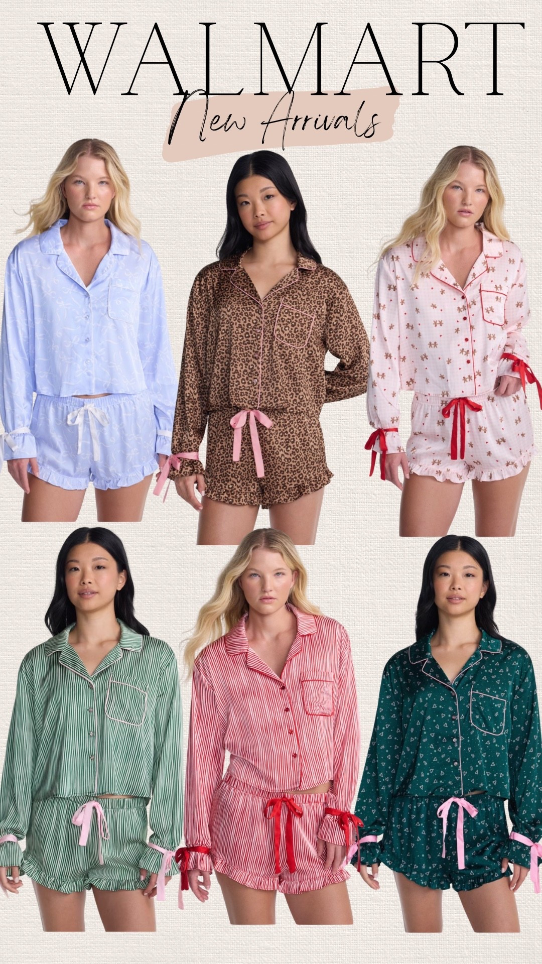 @Walmart new arrivals 
Christmas pajama sets