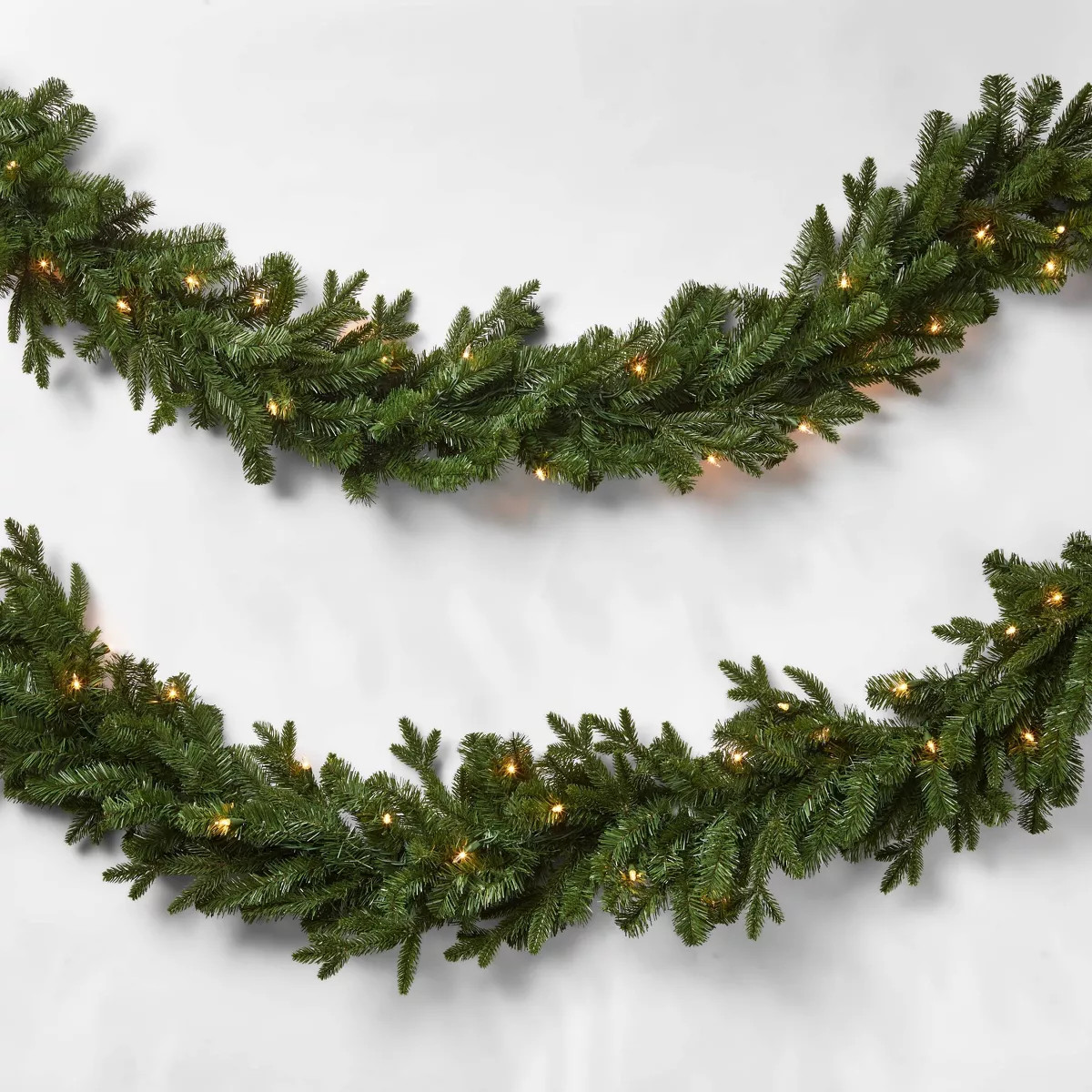 18ft Pre-lit Natural Artificial Christmas Garland Clear Lights - Wondershop™ | Target
