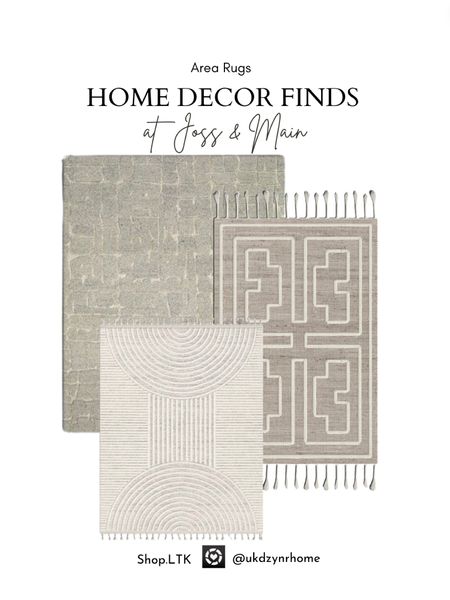 Neutral Style Area Rugs at Joss & Main

#LTKhome